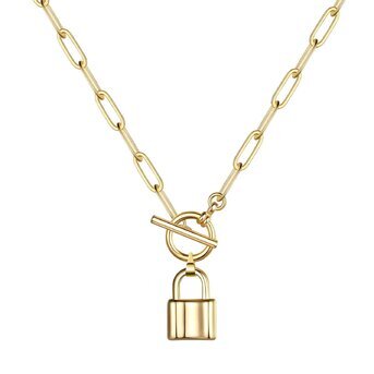 UB Wild 18K gold plated Stainless steel "Lock" necklace