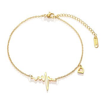 UB Wild 18K gold plated Stainless steel "Hearts" bracele
