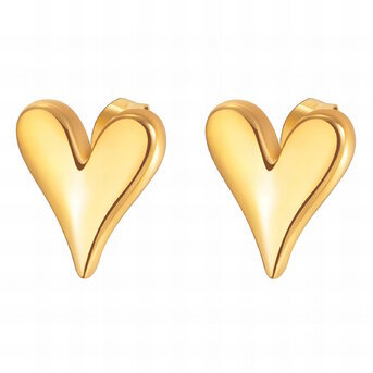 UB Wild 18K gold plated Stainless steel "Hearts" earrings