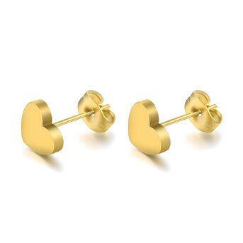 UB Wild 18K gold plated Stainless steel "Hearts" earrings