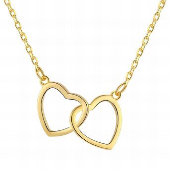 UB Wild 18K gold plated Stainless steel "Hearts" necklace
