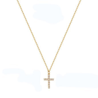 UB Wild 18K GOLD PLATED STAINLESS STEEL "CROSSES" NECKLACE